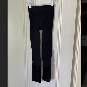 Black lounge leggings with velvet anthropologie